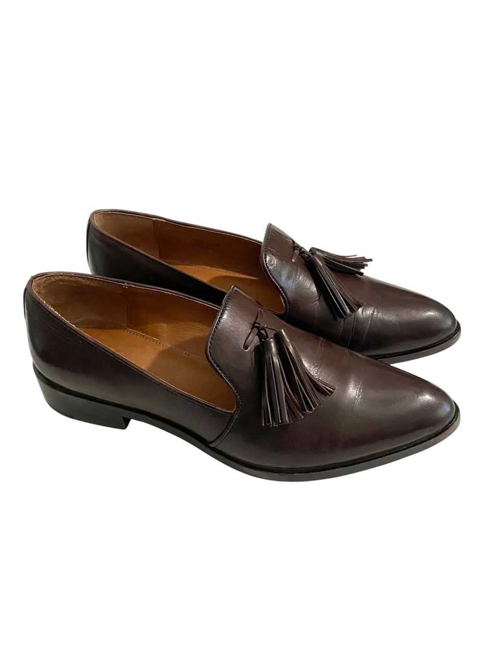 Frye Erica Venetian Leather Tassel Loafers Size 7 Preppy Classic Burgundy Brown - Picture 7 of 14